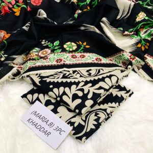 Maria B Original Khaddar 3Pc Suit | Discount Price 2400/