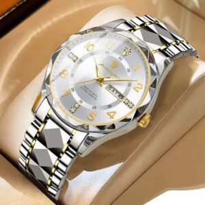 BINBOND Business Gold Luxury Men’s Watch – Original Waterproof Stainless Steel Wristwatch