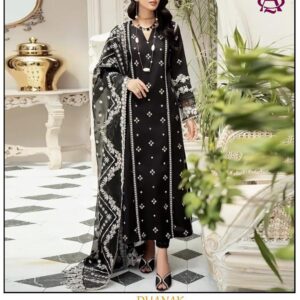 Baroque Premium Dhanak 3PC Suit – Full Embroidery