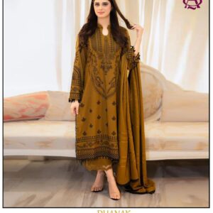 Baroque Premium Dhanak 3PC Suit – Full Embroidery