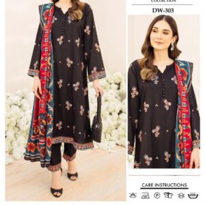 Winter’s Hot Collection – Dhanak 3Pc Embroidered | Airjet Edition | Premium Quality in Pakistan