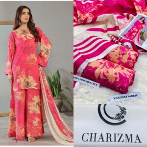Charizma Airjet Khaddar Digital Print Allover – 3Pc Unstitched Collection | Wholesale Price