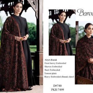 Bareeze Premium Dhanak with Full Heavy Embroidered Shawl | Winter Collection 2025 | Rs.4999
