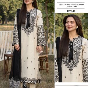 🔥 Winter Hot Collection | Airjet Dhanak 3Pc Embroidered Suit – Premium Qual